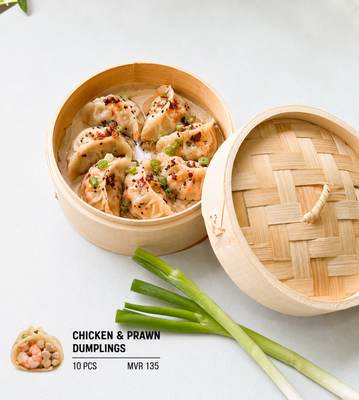 CHICKEN & PRAWN DUMPLINGS 10 PCS