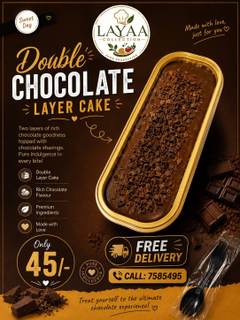 Double CHOCOLATE LAYER CAKE