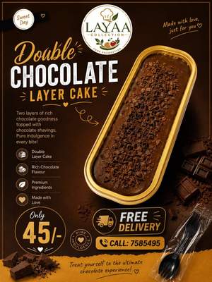 Double CHOCOLATE LAYER CAKE