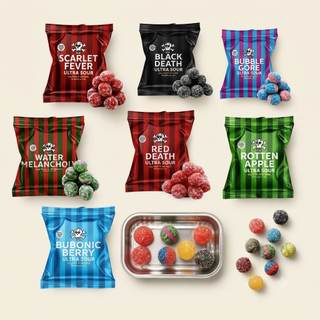 Black death mix flavor ( 7 candy pack )