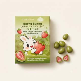 Berry bunny freeze dried strawberry mactha