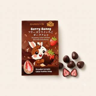 Berry Bunny freeze dried strawberry dark chocolate