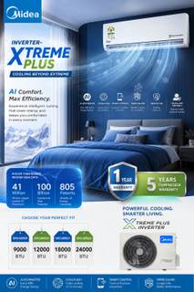 MIDEA 12000 BTU AC (Inverter-Xtreme Plus)