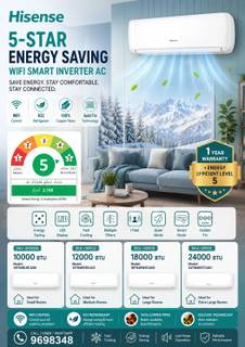 Hisense 5-Star Energy Saving 24000BTU